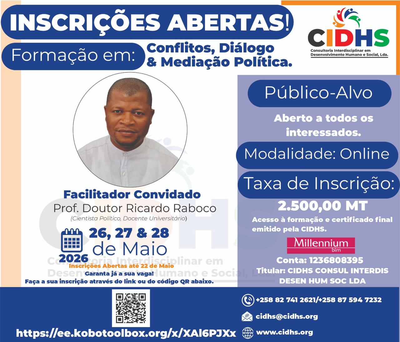 Formação em Conflitos, Diálogo e Mediação Política
